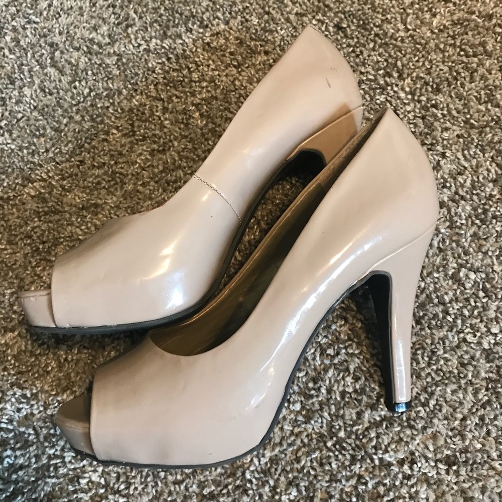 Beige colored heels